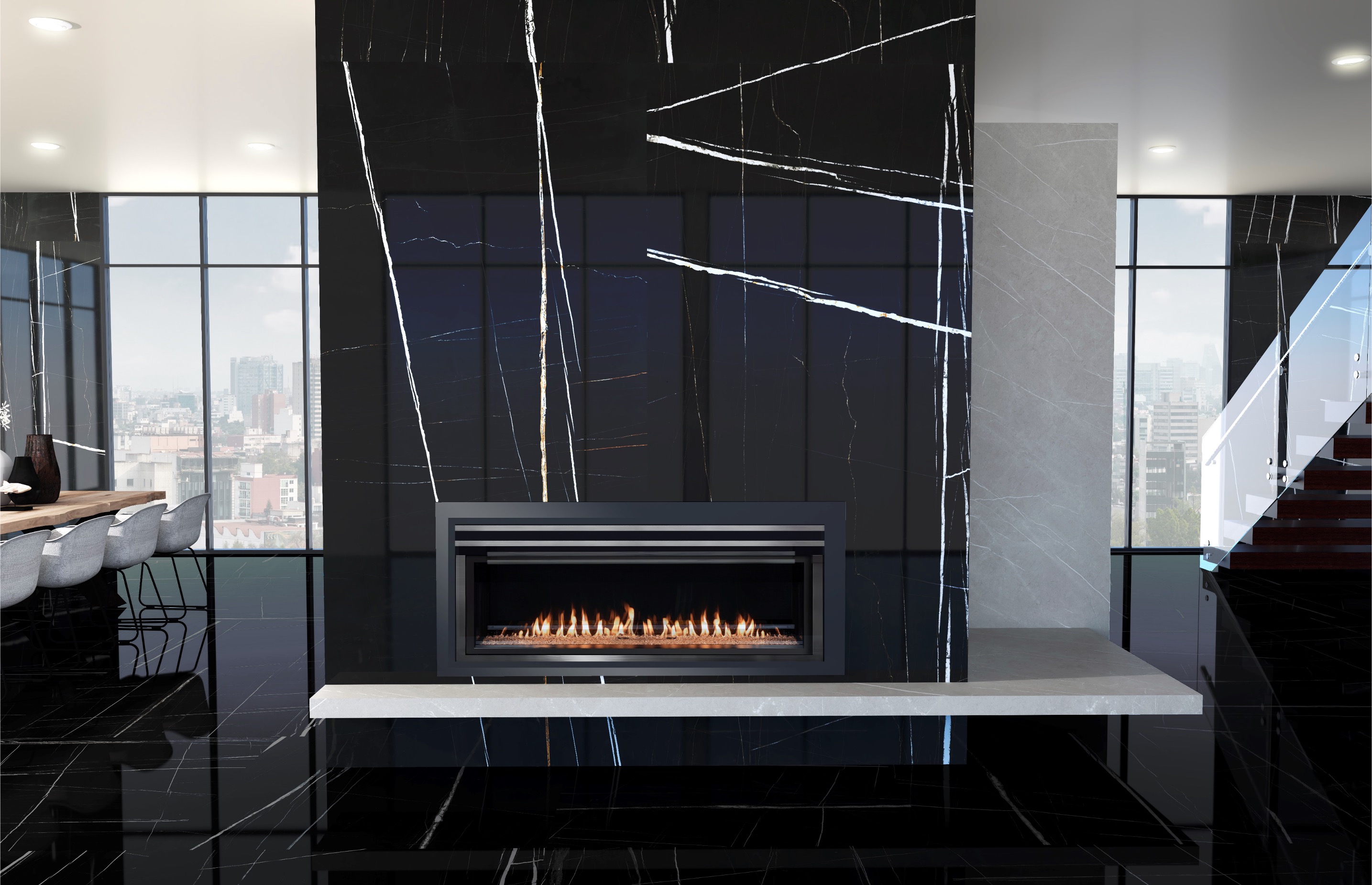 XL Slab Fireplace 